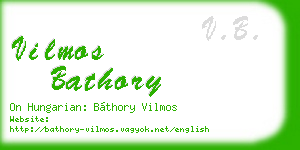 vilmos bathory business card